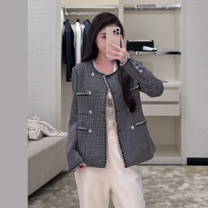 9a++ quality chanel check tweed jacket